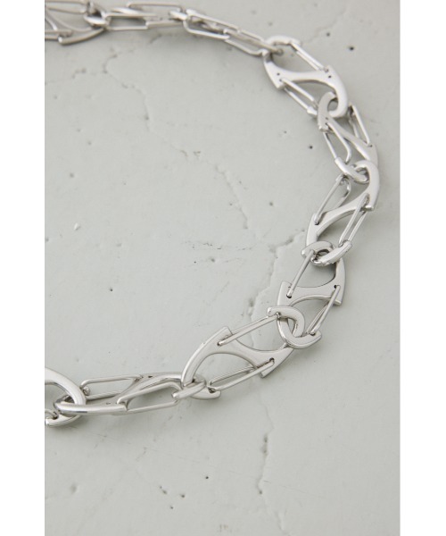 AZUL by moussy（アズールバイマウジー）の「ツイストスパインネックレス（ネックレス・メンズ・シルバー・FREE）」の6枚目の写真