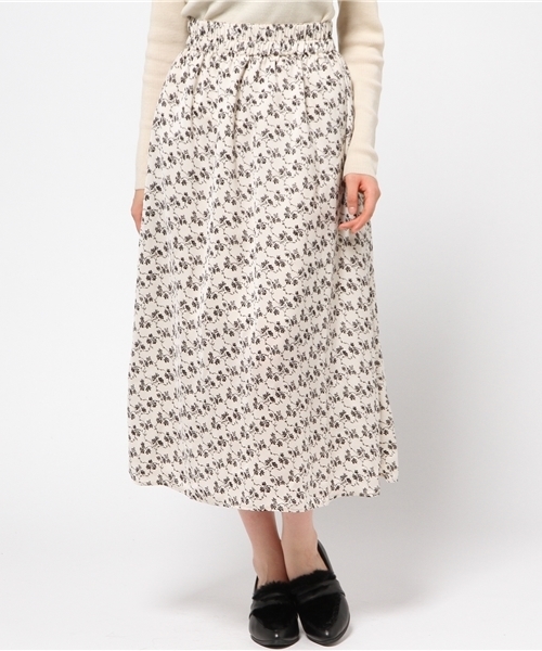 Kastane(カスタネ)の「花柄スリットロングスカート(スカート・レディース・ブルー系その他/ホワイト系その他・FREE)」の13枚目の写真