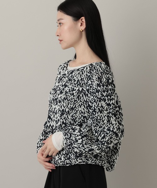 A part by（アパートバイ）の「MIXモールニットプルオーバー（ニット/セーター・レディース・イエロー系その他/ブラック系その他2/ブルー・FREE）」の8枚目の写真