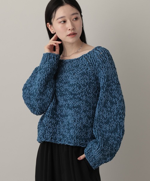 A part by（アパートバイ）の「MIXモールニットプルオーバー（ニット/セーター・レディース・イエロー系その他/ブラック系その他2/ブルー・FREE）」の14枚目の写真