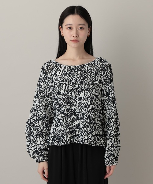 A part by（アパートバイ）の「MIXモールニットプルオーバー（ニット/セーター・レディース・イエロー系その他/ブラック系その他2/ブルー・FREE）」の17枚目の写真