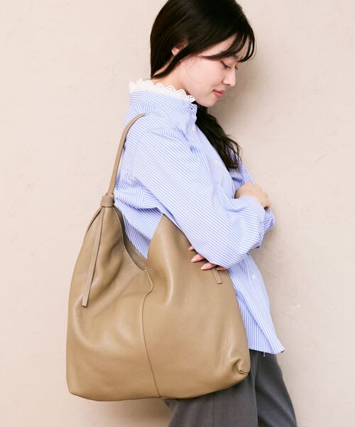 le.coeur blanc（ルクールブラン）の「MILLELA FIRENZE ホーボーショルダーバッグ（ショルダーバッグ・レディース・グレイッシュベージュ/ブラック・FREE）」の18枚目の写真