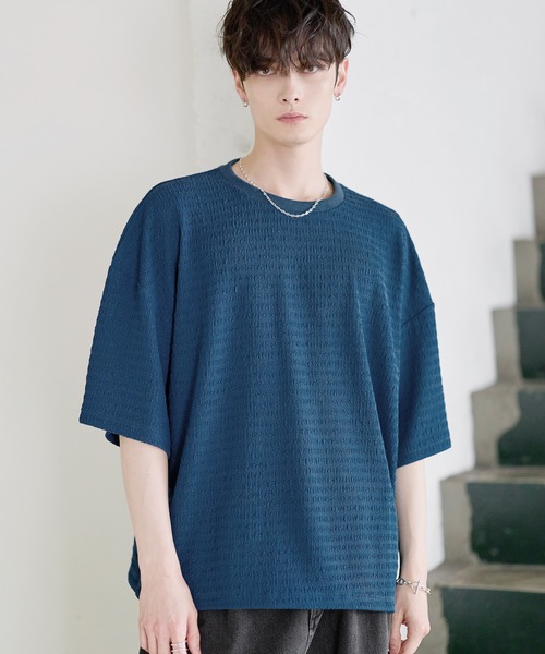 ETELIO(エテリオ)の「シャーリングドローコードTシャツ(Tシャツ/カットソー・メンズ・チャコール/ホワイト/グリーン/ブラウン/ブラック/アッシュグレー/ワイン/ブルーグレー・XL/L/M/S/XS)」の4枚目の写真