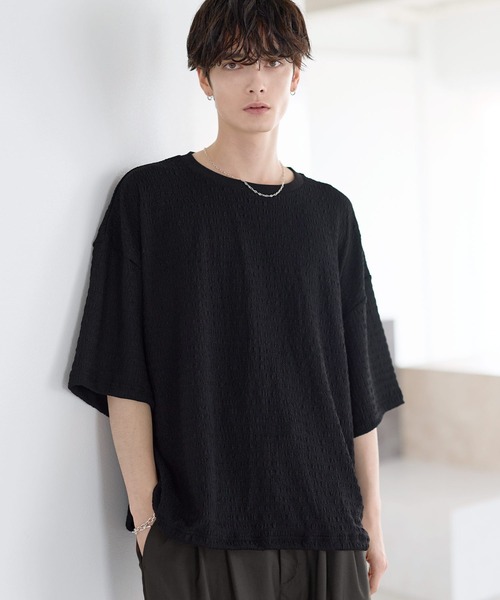 ETELIO（エテリオ）の「シャーリングドローコードTシャツ（Tシャツ/カットソー・メンズ・チャコール/ホワイト/グリーン/ブラウン/ブラック・XL/L/M/S）」の18枚目の写真