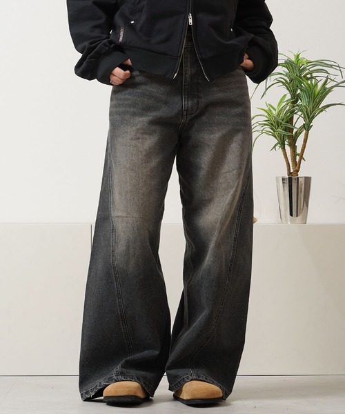 セール】デニム バギー カーブパンツ / Denim Baggy Curve Pants