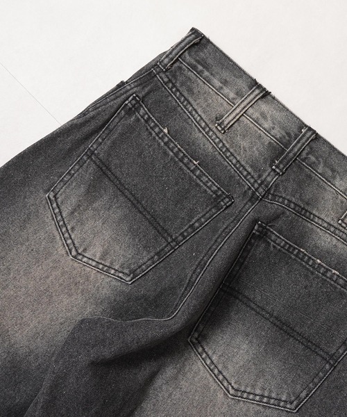 1111clothing(ワンフォークロージング)の「デニム バギー カーブパンツ / Denim Baggy Curve Pants(デニムパンツ・メンズ・インディゴブルー/ブラック・L/M)」の12枚目の写真