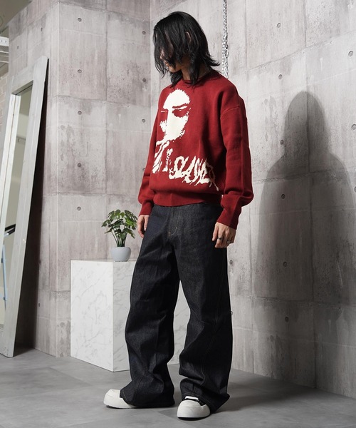 1111clothing(ワンフォークロージング)の「デニム バギー カーブパンツ / Denim Baggy Curve Pants(デニムパンツ・メンズ・インディゴブルー/ブラック・L/M)」の19枚目の写真