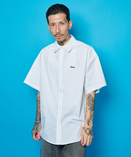 Subciety(サブサエティ)の「Essential stripe shirt(シャツ/ブラウス・メンズ・ブルー/ブラック/ホワイト・X-SMALL/SMALL/MEDIUM/LARGE/X-LARGE/XX-LARGE)」の8枚目の写真