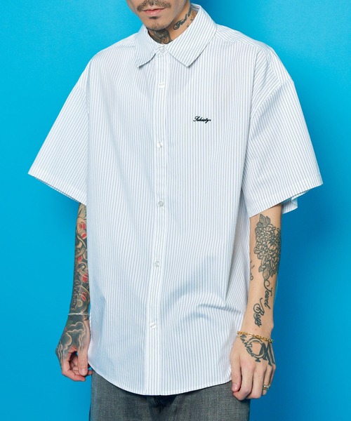 Subciety(サブサエティ)の「Essential stripe shirt(シャツ/ブラウス・メンズ・ブルー/ブラック/ホワイト・X-SMALL/SMALL/MEDIUM/LARGE/X-LARGE/XX-LARGE)」の9枚目の写真