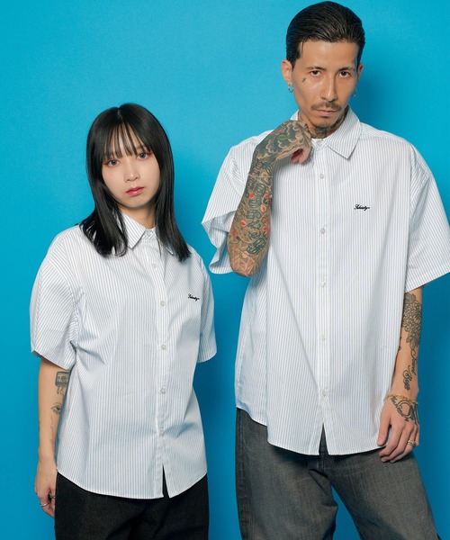 Subciety(サブサエティ)の「Essential stripe shirt(シャツ/ブラウス・メンズ・ブルー/ブラック/ホワイト・X-SMALL/SMALL/MEDIUM/LARGE/X-LARGE/XX-LARGE)」の13枚目の写真