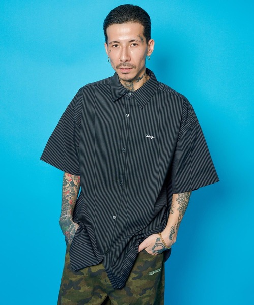 Subciety(サブサエティ)の「Essential stripe shirt(シャツ/ブラウス・メンズ・ブルー/ブラック/ホワイト・X-SMALL/SMALL/MEDIUM/LARGE/X-LARGE/XX-LARGE)」の15枚目の写真