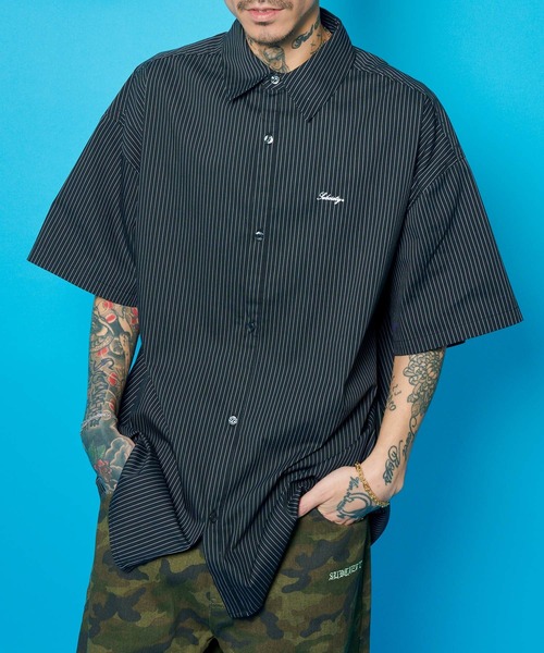Subciety(サブサエティ)の「Essential stripe shirt(シャツ/ブラウス・メンズ・ブルー/ブラック/ホワイト・X-SMALL/SMALL/MEDIUM/LARGE/X-LARGE/XX-LARGE)」の16枚目の写真