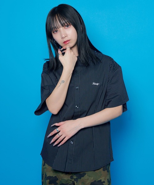 Subciety(サブサエティ)の「Essential stripe shirt(シャツ/ブラウス・メンズ・ブルー/ブラック/ホワイト・X-SMALL/SMALL/MEDIUM/LARGE/X-LARGE/XX-LARGE)」の18枚目の写真