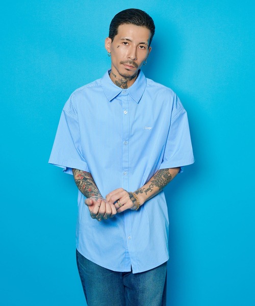 Subciety(サブサエティ)の「Essential stripe shirt(シャツ/ブラウス・メンズ・ブルー/ブラック/ホワイト・X-SMALL/SMALL/MEDIUM/LARGE/X-LARGE/XX-LARGE)」の21枚目の写真