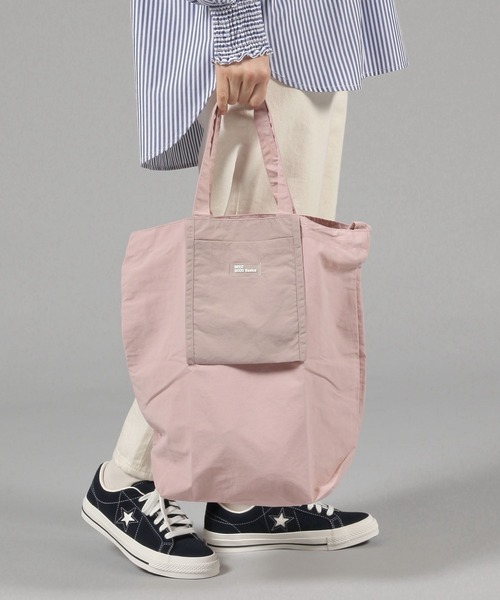 studio CLIP（スタディオクリップ）の「2WAYナイロントート6（トートバッグ・レディース・ベージュ/ライトブルー/グリーン/ピンク・FREE）」の6枚目の写真