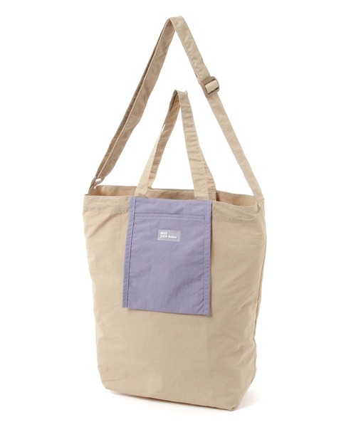 studio CLIP（スタディオクリップ）の「2WAYナイロントート6（トートバッグ・レディース・ベージュ/ライトブルー/グリーン/ピンク・FREE）」の8枚目の写真