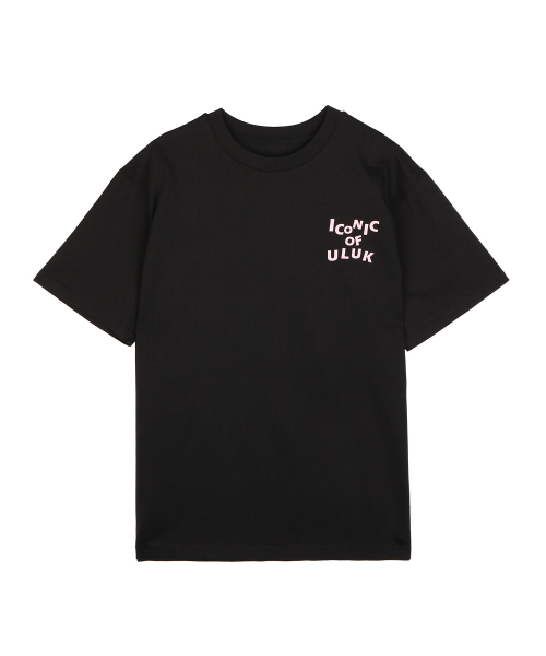 ULUK(ユルク)の「アイコニックミックスオーバー半袖Tシャツ_Black(Tシャツ/カットソー・レディース・ブラック・FREE)」の1枚目の写真