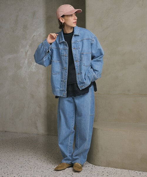 BEAUTY&YOUTH UNITED ARROWS（ビューティーアンドユースユナイテッドアローズ）の「【WEB限定】ルーズ デニムジャケット（その他アウター・レディース・グレー/ライトブルー・FREE）」の6枚目の写真