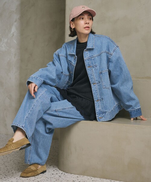 BEAUTY&YOUTH UNITED ARROWS（ビューティーアンドユースユナイテッドアローズ）の「【WEB限定】ルーズ デニムジャケット（その他アウター・レディース・グレー/ライトブルー・FREE）」の8枚目の写真