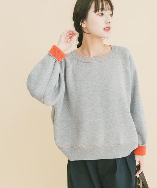 ITEMS URBANRESEARCH（アイテムズ アーバンリサーチ）の「ラグランスリーブリバーシブルニット（ニット/セーター・レディース・オレンジ系その他/ブルー系その他/ホワイト系その他・FREE）」の3枚目の写真