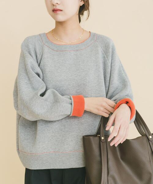 ITEMS URBANRESEARCH（アイテムズ アーバンリサーチ）の「ラグランスリーブリバーシブルニット（ニット/セーター・レディース・オレンジ系その他/ブルー系その他/ホワイト系その他・FREE）」の5枚目の写真