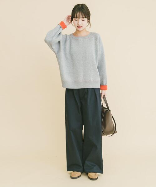 ITEMS URBANRESEARCH（アイテムズ アーバンリサーチ）の「ラグランスリーブリバーシブルニット（ニット/セーター・レディース・オレンジ系その他/ブルー系その他/ホワイト系その他・FREE）」の6枚目の写真