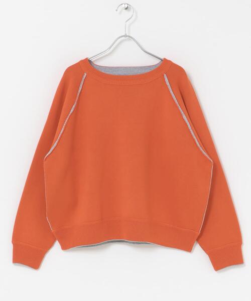 ITEMS URBANRESEARCH（アイテムズ アーバンリサーチ）の「ラグランスリーブリバーシブルニット（ニット/セーター・レディース・オレンジ系その他/ブルー系その他/ホワイト系その他・FREE）」の11枚目の写真