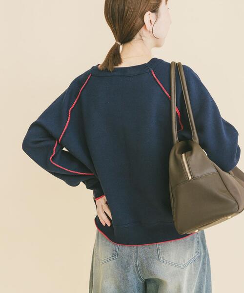 ITEMS URBANRESEARCH（アイテムズ アーバンリサーチ）の「ラグランスリーブリバーシブルニット（ニット/セーター・レディース・オレンジ系その他/ブルー系その他/ホワイト系その他・FREE）」の15枚目の写真