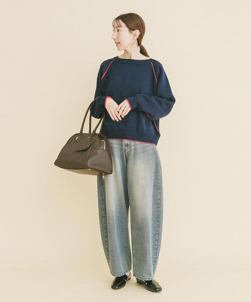 ITEMS URBANRESEARCH（アイテムズ アーバンリサーチ）の「ラグランスリーブリバーシブルニット（ニット/セーター・レディース・オレンジ系その他/ブルー系その他/ホワイト系その他・FREE）」の16枚目の写真