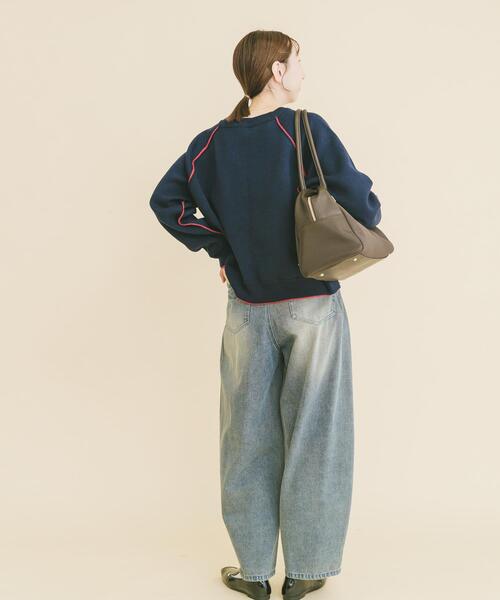 ITEMS URBANRESEARCH（アイテムズ アーバンリサーチ）の「ラグランスリーブリバーシブルニット（ニット/セーター・レディース・オレンジ系その他/ブルー系その他/ホワイト系その他・FREE）」の17枚目の写真