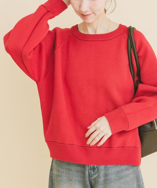 ITEMS URBANRESEARCH（アイテムズ アーバンリサーチ）の「ラグランスリーブリバーシブルニット（ニット/セーター・レディース・オレンジ系その他/ブルー系その他/ホワイト系その他・FREE）」の18枚目の写真