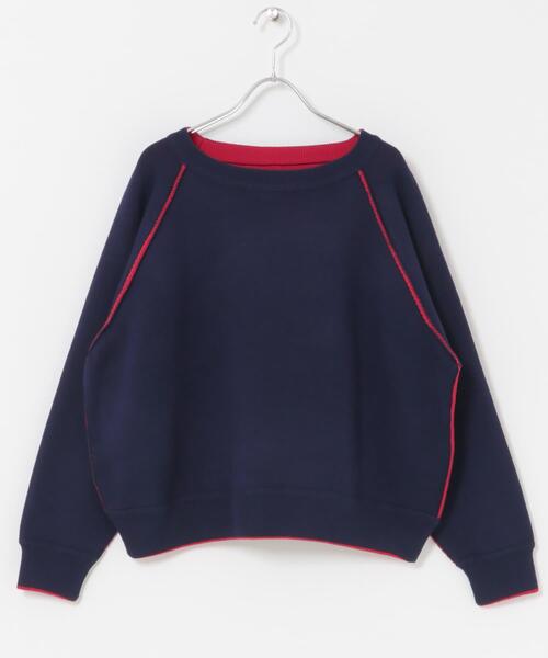 ITEMS URBANRESEARCH（アイテムズ アーバンリサーチ）の「ラグランスリーブリバーシブルニット（ニット/セーター・レディース・オレンジ系その他/ブルー系その他/ホワイト系その他・FREE）」の21枚目の写真