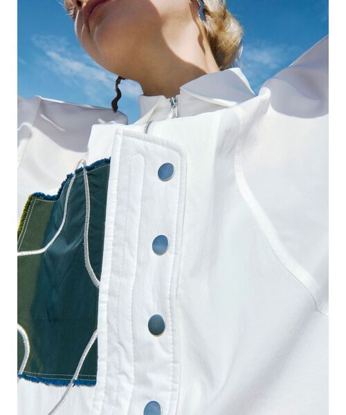 UN3D.(アンスリード)の「ART DOCKING SH / アートドッキングシャツ(シャツ/ブラウス・レディース・ホワイト/ブラック/カーキ・36/38)」の6枚目の写真