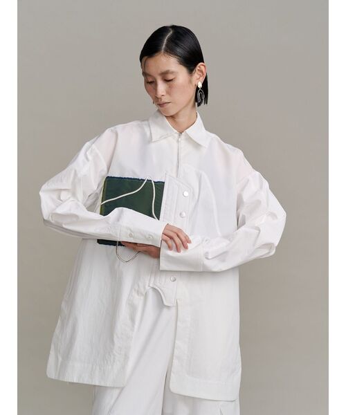 UN3D.(アンスリード)の「ART DOCKING SH / アートドッキングシャツ(シャツ/ブラウス・レディース・ホワイト/ブラック/カーキ・36/38)」の9枚目の写真