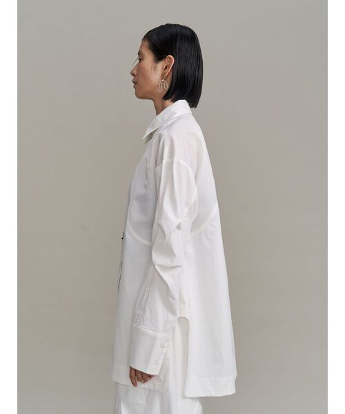 UN3D.(アンスリード)の「ART DOCKING SH / アートドッキングシャツ(シャツ/ブラウス・レディース・ホワイト/ブラック/カーキ・36/38)」の10枚目の写真