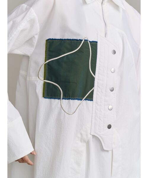 UN3D.(アンスリード)の「ART DOCKING SH / アートドッキングシャツ(シャツ/ブラウス・レディース・ホワイト/ブラック/カーキ・36/38)」の12枚目の写真