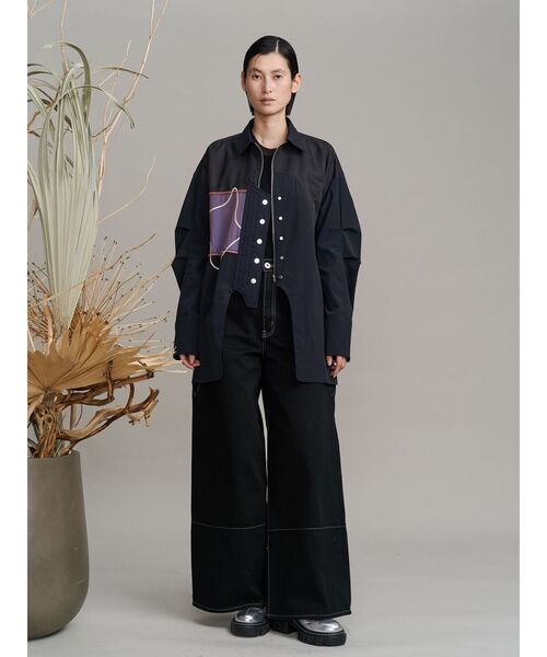 UN3D.(アンスリード)の「ART DOCKING SH / アートドッキングシャツ(シャツ/ブラウス・レディース・ホワイト/ブラック/カーキ・36/38)」の21枚目の写真