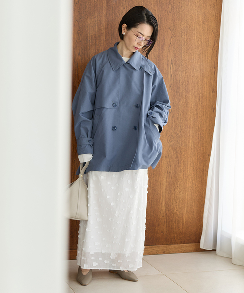 IENA（イエナ）の「フラワージャガードタックスカート（スカート・レディース・ブラック/ホワイト・36/38）」の7枚目の写真