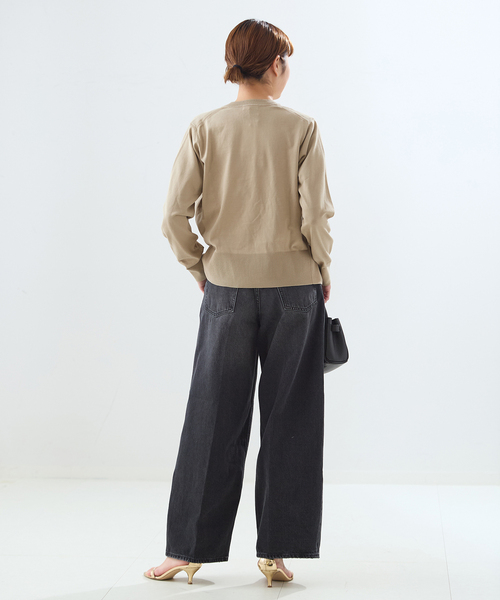 journal standard L'essage（ジャーナルスタンダードレサージュ）の「コットン カーディガン（カーディガン/ボレロ・レディース・ベージュ/グリーン/ネイビー・FREE）」の6枚目の写真