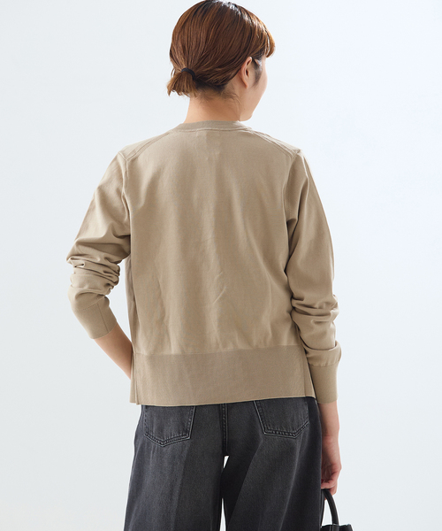 journal standard L'essage（ジャーナルスタンダードレサージュ）の「コットン カーディガン（カーディガン/ボレロ・レディース・ベージュ/グリーン/ネイビー・FREE）」の9枚目の写真