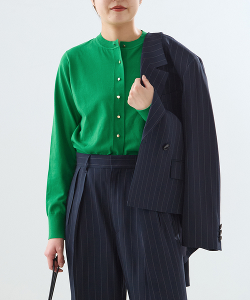 journal standard L'essage（ジャーナルスタンダードレサージュ）の「コットン カーディガン（カーディガン/ボレロ・レディース・ベージュ/グリーン/ネイビー・FREE）」の13枚目の写真