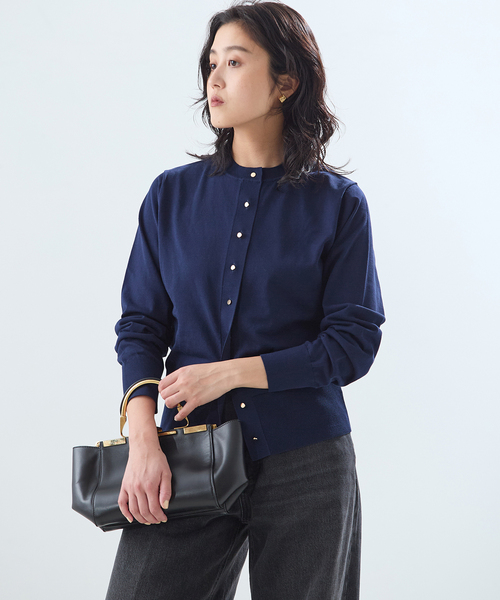 journal standard L'essage（ジャーナルスタンダードレサージュ）の「コットン カーディガン（カーディガン/ボレロ・レディース・ベージュ/グリーン/ネイビー・FREE）」の16枚目の写真