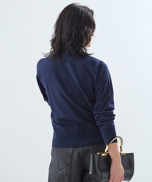 journal standard L'essage（ジャーナルスタンダードレサージュ）の「コットン カーディガン（カーディガン/ボレロ・レディース・ベージュ/グリーン/ネイビー・FREE）」の18枚目の写真