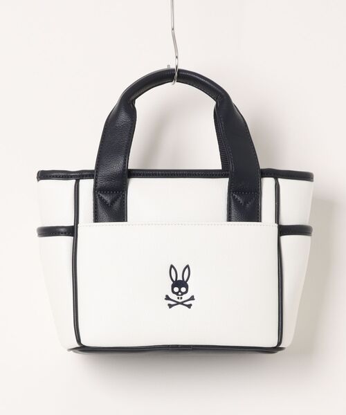 Psycho Bunny（サイコバニー）の「ラウンドバッグ LOGOART（トートバッグ・メンズ・ホワイト/ネイビー・フリー）」の6枚目の写真