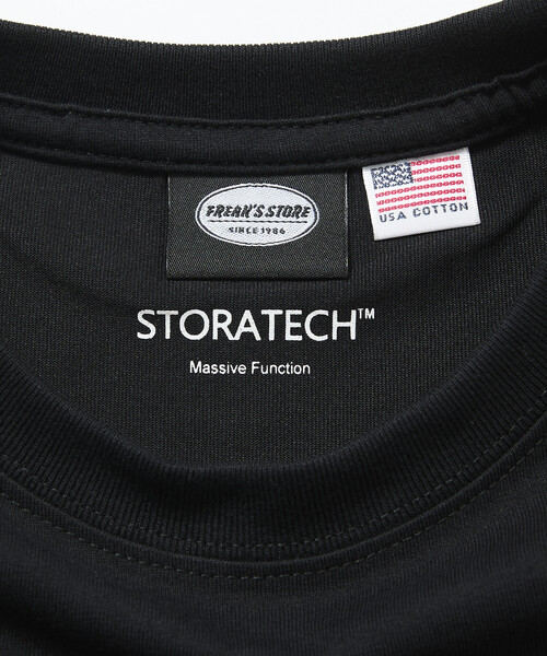 FREAK'S STORE(フリークスストア)の「限定展開 STORATECH/ストラテック ビッグシルエット ワンポイントロゴ Tシャツ/抗菌/防臭/制菌/UVカット/接触冷感/吸水速乾(Tシャツ/カットソー・メンズ・グレイッシュベージュ/ホワイト/ブラック/スミクロ/ブラック系その他・SMALL/X-LARGE/LARGE/MEDIUM)」の9枚目の写真