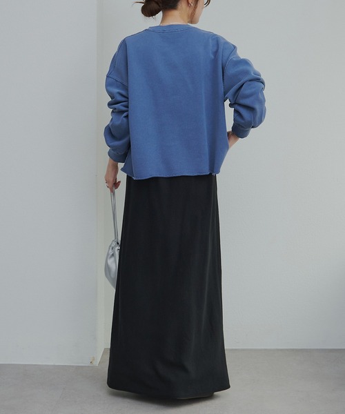 PUAL CE CIN(ピュアルセシン)の「ビッグロゴ裏毛スウェット(Tシャツ/カットソー・レディース・ネイビー/オフホワイト・FREE)」の12枚目の写真