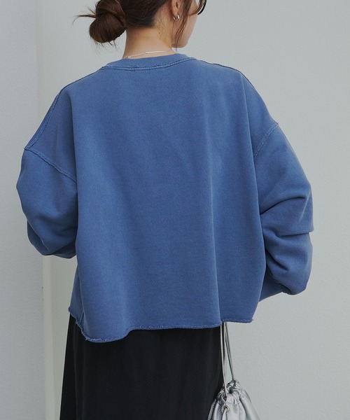 PUAL CE CIN(ピュアルセシン)の「ビッグロゴ裏毛スウェット(Tシャツ/カットソー・レディース・ネイビー/オフホワイト・FREE)」の10枚目の写真