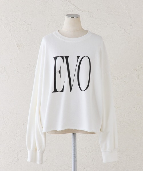 PUAL CE CIN(ピュアルセシン)の「ビッグロゴ裏毛スウェット(Tシャツ/カットソー・レディース・ネイビー/オフホワイト・FREE)」の8枚目の写真