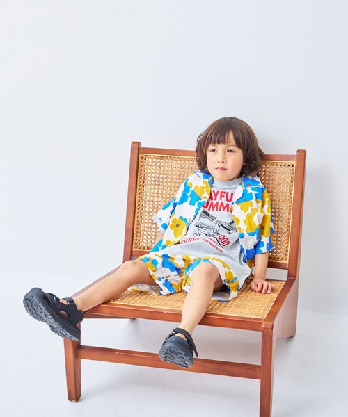 MARKEY'S(マーキーズ)の「総柄オープンカラーシャツ/セットアップ可(シャツ/ブラウス・キッズ・ブルー/グリーン/ブラック/アイボリー・110/100/90/150/140/130/120)」の11枚目の写真