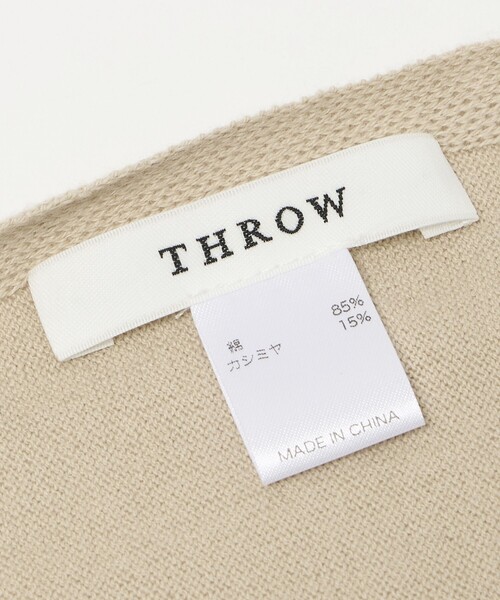 THROW(スロー)の「<THROW> RUTH Square(ストール/ショール・レディース・ベージュ/ネイビー・FREE)」の7枚目の写真